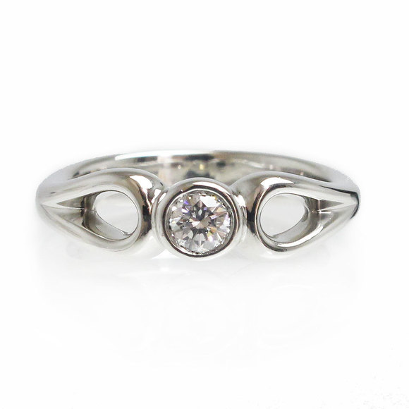 TIFFANY&CO. Double Open Teardrop Ring Diamond - Picture 1 of 4